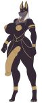 2024 alpha_channel animal_genitalia animal_penis ankh anthro anubian_jackal areola balls big_breasts big_penis black_areola black_balls black_body black_sclera blanic breasts canid canine canis digital_media_(artwork) digitigrade equine_genitalia equine_penis genitals gynomorph hi_res intersex jackal mammal medial nipples penis red_eyes simple_background solo standing trans_(lore) trans_woman_(lore) transparent_background yellow_areola yellow_nipples yellow_penis