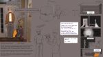 16:9 ambiguous_gender anthro barleys_shield casualties:_unknown clothing coat container dialogue dipstick_tail electronics english_text flashlight fur grey_body grey_fur gunsawian head_tuft hi_res hoodie human jacket lab_coat lying mammal markings orange_sclera profanity sitting speech_bubble story story_in_description tail tail_markings television text topwear tuft watching_television widescreen