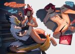 2026 4_toes 5_fingers animal_genitalia animal_penis anthro anthro_on_anthro anthro_penetrated anthro_penetrating anthro_penetrating_anthro areola arm_grab biped blush bodily_fluids breasts butt canid canine canis chest_wraps claws clenched_teeth clitoral_hood clitoris condom_refusal countershade_torso countershading cum cum_from_vagina cum_in_vagina cum_inside cutaway deinonychus dialogue digital_drawing_(artwork) digital_media_(artwork) dinosaur dipstick_tail dipstick_toes dominant dominant_anthro dominant_male dromaeosaurid duo ears_down enginetrap english_text erection fangs feathered_dinosaur feathered_scalie feathers feet female female_on_anthro female_penetrated finger_claws fingers front_view fur genital_fluids genitals hair hand_on_face handpaw heart_after_text heart_symbol hi_res humanoid_genitalia humanoid_vulva impregnation inside interspecies jackal lying male male/female male_on_anthro male_penetrating male_penetrating_female mammal markings navel nipple_slip nipples nude nude_anthro nude_female nude_male on_back on_ground ovum partially_clothed_anthro partially_clothed_female paws penetration penile penile_penetration penis penis_in_vagina pivoted_ears prehistoric_species prostitution questionable_consent reptile saurischian scalie sex shoulder_blades slim_female small_breasts smile snout spread_legs spreading submissive submissive_anthro submissive_female syl_(enginetrap) tail tail_markings teeth text theropod toe_claws toes vaginal vaginal_penetration vulva wraps yskra