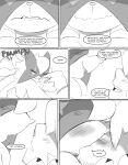 absurd_res anthro blush comic cuddling dialogue duo fangs female female_anthro generation_9_pokemon hand_on_cheek happy hi_res hug hugging_another human human_on_anthro interspecies kiss_on_lips kissing love male mammal meowscarada nintendo pokemon pokemon_(species) pokephilia smile spicykiwi story talking_to_another teeth text thomas_(spicykiwi) tulip_(spicykiwi)