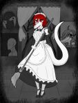 3:4 absurd_res alternate_costume anon_(snoot_game) anthro biped breasts broom cavemanon_studios cleaning_tool clothed clothed_anthro clothed_female clothing detailed_background dinosaur female fingers front_view frown full-length_portrait gothgator0 hair hi_res holding_broom holding_cleaning_tool holding_object human humanoid_hands judee long_tail looking_at_viewer maid_uniform mammal medium_breasts medium_hair non-mammal_breasts picture_frame portrait pose prehistoric_species puppet_pals red_eyes red_hair reptile restricted_palette sad saurischian scalie schizo_chan_(snoot_game) snoot_game solo standing tail theropod troodon troodontid uniform victorian