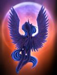  alicorn cutie_mark equine female feral friendship_is_magic full_moon hair hasbro horn horse long_hair magic mammal moon my_little_pony night pegacorn pony princess_luna_(mlp) shiny solo spread_wings thecruelone weresquirrel94 winged_unicorn wings 