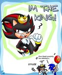  balloon black black_fur blue burger_king couple crown crying fur hedgehog male mammal mcdonalds musical_note sega shadow_the_hedgehog sonic_(series) sonic_the_hedgehog vaporotem 