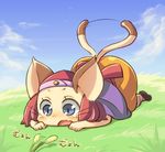  animal_ears blue_eyes brave_story cat_ears cat_teaser gunjima_souichirou meena_(brave_story) solo tail tail_wagging whiskers 