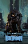  1boy absolute_batman absolute_dc absurdres back_spikes bat_mask batman batman_(absolute_dc) batman_symbol belt black_bodysuit bodysuit commentary dc_comics english_commentary filipe_sca grey_bodysuit highres male_focus multicolored_bodysuit multicolored_suit muscular muscular_male solo superhero_costume taut_bodysuit taut_clothes title two-tone_suit utility_belt 