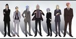  bad_id bad_pixiv_id black_hair blonde_hair blue_hair brown_eyes brown_hair dark_skin dark_skinned_male eyepatch green_eyes grey_hair hair_over_one_eye highres kingdom_hearts lexaeus male_focus multiple_boys necktie okitsune_(okitsune-sama) saix scar silver_hair vexen xaldin xemnas xigbar yellow_eyes zexion 