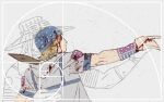  2boys 53t3th arm_up bandana blonde_hair blood cowboy_hat dixie_cup_hat fibonacci_sequence goggles goggles_on_headwear gyro_zeppeli hand_on_another's_back hat johnny_joestar jojo_no_kimyou_na_bouken military_hat multiple_boys steel_ball_run 