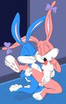  anthro babs_bunny bow breasts buster_bunny duo eyes_closed female lagomorph looney_tunes male mammal nipples nude penetration penis pussy rabbit sex straight tiny_toon_adventures tiny_toons tongue tongue_out vaginal vaginal_penetration warner_brothers 