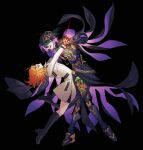  1boy 1girl absurdres ahoge black_gloves black_hair colored_inner_hair command_spell commentary_request dancing dip_(dance_move) dress fate/grand_order fate_(series) flower fujimaru_ritsuka_(female) fujimaru_ritsuka_(female)_(decisive_battle_chaldea_uniform) gloves green_eyes hair_ornament hand_on_another's_back highres holding_hands interlocked_fingers john_lackland_(fate) leaning_back male_focus medium_hair multicolored_hair orange_hair purple_flower purple_hair purple_rose rose short_hair smile tawagoto1032 two-tone_hair white_dress 