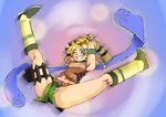  al_bhed_eyes armpits arms_up ass bare_shoulders belt blonde_hair blue_panties blush boots braid elbow_gloves final_fantasy final_fantasy_x fingerless_gloves gloves grin hair_ornament hairclip knee_boots kneepits legs legs_up lens_flare looking_at_viewer lying midriff motion_blur naughty_face navel on_back one_eye_closed onnaski panties pantyshot ponytail rikku scarf scrunchie shirt short_hair shorts sleeveless sleeveless_shirt smile solo spread_legs strap striped striped_panties studded_belt thigh_strap twin_braids underwear upshorts white_panties wide_hips wristband 