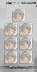  1girl :d a2_(nier:automata) azur_lane bare_shoulders black_tank_top blue_eyes closed_eyes commentary copyright_name crossover elbow_gloves expressionless from_side gloves grin hair_over_one_eye light_frown light_smile long_hair looking_at_viewer looking_down multiple_expressions nier:automata nier_(series) official_art outdoors promotional_art serious smile tank_top torn_clothes torn_tank_top very_long_hair white_hair worried 