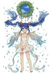  animal_ears blue_eyes blue_hair dress fairy_tail haraheri_(2812085) long_hair tail twintails wendy_marvell wings 
