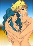  2girls bishoujo_senshi_sailor_moon hug kaiou_michiru multiple_girls niplees nude sexy ten'ou_haruka yuri 