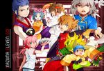  6+boys bad_id bad_pixiv_id baozi blue_eyes blue_hair brown_eyes brown_hair china_dress chinese_clothes dragon dress endou_mamoru fan flower folding_fan food hair_flower hair_ornament hakusai_(tiahszld) highres inazuma_eleven_(series) inazuma_eleven_go kirino_ranmaru long_hair matsukaze_tenma multiple_boys nishizono_shinsuke open_mouth pink_hair shindou_takuto short_hair smile sorano_aoi tail tsurugi_kyousuke twintails yellow_eyes 