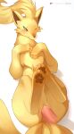  1girl ancesra animal_focus animal_sexualization anus artist_name bestiality blonde_hair blue_sclera blush brown_eyes clitoris closed_mouth colored_sclera disembodied_penis erection feet fox from_above full_body half-closed_eye hands_on_own_chest happy hetero highres large_variant_set legs_up long_hair looking_afar lying multiple_tails ninetales no_humans non-web_source on_back one_eye_closed own_hands_together patreon_logo patreon_username pawpads penis pokemon pokemon_(creature) pussy sex simple_background smile soles solo_focus tail uncensored vaginal variant_set watermark web_address white_background wince zoophilia 
