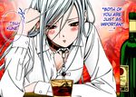  blush drunk inner_moka red_eyes rosario+vampire vampire white_hair 