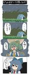  4koma banitan blue_eyes blue_hair bow cirno comic daiyousei fairy fairy_wings green_hair hair_bow igloo image_sample md5_mismatch moon multiple_girls night pixiv_sample ponytail snow_shelter snowman tears touhou translation_request wings 