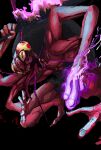  bug cockroach commentary_request cursed_energy_(jujutsu_kaisen) cursed_spirit_(jujutsu_kaisen) extra_arms extra_eyes gigan_(gigan1024896) highres holding holding_weapon jujutsu_kaisen kurourushi_(jujutsu_kaisen) red_eyes tongue tongue_out weapon 