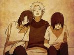  eyes_closed konan nagato nagato_(naruto) naruto naruto_shippuuden noro_(king) sitting sleeping yahiko yahiko_(naruto) 