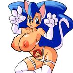  big_breasts blue_eyes blue_hair breasts captain_(artist) cobra darkstalkers felicia_(darkstalkers) feline female g_i_joe hair mammal nipples nude reptile scalie snake solo tail video_games 