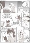ailurid anthro bed bedding blanket blush blush_lines bodily_fluids border breasts canid canine canis clothed clothed_anthro clothed_female clothing comic crying dialogue dishonesty domestic_dog duo embarrassed english_text eye_patch eyewear female flustered fully_clothed fully_clothed_anthro fully_clothed_female furniture german_spitz glasses hair hi_res hospital_bed hospital_bracelet hospital_gown hospital_room lena_klein lie long_hair mammal markings mole_(marking) monochrome murid murine mystical mythological_canine mythological_creature mythology nekostar nervous rat red_panda rin_(nekostar) rodent short_hair small_breasts speech_bubble spitz stuttering tears text wearing_glasses werecanid werecanine werecreature werewolf white_border