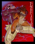 abdominal_bulge anal anal_penetration animal_genitalia animal_penis anthro asphyxiation balls barbell_piercing bbgg_(artist) big_balls big_penis bodily_fluids canid canine canine_genitalia canine_penis canis choking clothing cum domestic_dog duo full_nelson genital_fluids genitals hi_res huge_balls leaking_cum male male/male mammal maned_wolf mask nipple_barbell nipple_piercing nipples nude overalls overalls_down overalls_only penetration penile penile_penetration penis penis_in_ass perro_(bbgg) piercing questionable_consent wearing_mask