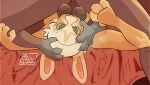 3_toes animated animated_gif anthro backsack balls balls_deep bed big_balls blank_stare bodily_fluids brown_body brown_fur canid canine canis cheek_tuft claws colored crouching cum cum_drip cum_in_mouth cum_inside cum_on_face deep_throat dripping duo ear_markings ears_down ejaculation empty_eyes explosive_orgasm facial_tuft feet forced fur fur_markings furniture genital_fluids genitals glowing glowing_eyes green_eyes head_grab hypnosis hypnotic_eyes inner_ear_fluff lagomorph leporid lying lying_on_bed male male_penetrating mammal markings mind_control multicolored_body multicolored_fur on_back on_bed oral oral_penetration orgasm paws penetration pinned pinthequinn pivoted_ears questionable_consent rabbit rough_sex saggy_balls sex shaded short_playtime tan_body toes trans_(lore) tuft wolf
