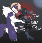 anthro anus artlegionary avian avian_feet big_breasts bird blonde_hair bodily_fluids border_collie breasts butt canid canine canis cawing clothing collie corvid corvus_(genus) crow dean_(drako1997) domestic_dog duo eyewear eyewear_only female fluffy fluffy_tail fur glasses glasses_only hair herding_dog hi_res hood interspecies leg_warmers legwear long_beak male male/female mammal mornne_(artlegionary) neck_tuft nude nude_male oscine passerine pastoral_dog penetration penile penile_penetration penis_in_vagina plap purple_body purple_fur red_eyes sheepdog sound_effects sweat sweaty_butt tail text tuft vaginal vaginal_penetration wearing_glasses