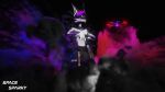 16:9 3d_(artwork) 4k absurd_res anthro blender_(artwork) blender_cycles_(artwork) bottomwear clothing digital_media_(artwork) eyewear eyewear_on_head fur goggles grey_body grey_fur hi_res jewelry male necklace novabeast pants purple_body purple_eyes purple_fur simple_background smoke solo spacesparky sparky_(spacesparky) standing weapon white_body white_fur widescreen