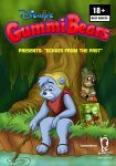2021 absurd_res anthro bear clothing cover cover_art cover_page disney duo english_text footwear fuzzycat gruffi_gummi gummi_bears gusto_gummi handkerchief hat headgear headwear hi_res hiding kerchief lake male mammal sad sandals shoes spying text