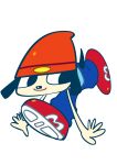 absurd_res alpha_channel anthro artist_name beanie black_ears black_eyes black_nose black_tail blue_bottomwear blue_clothing blue_pants blue_shirt blue_topwear bottomwear canid canine canis closed_smile clothing domestic_dog ears_down floppy_ears footwear hat headgear headwear hi_res male mammal mouth_closed orange_beanie orange_clothing orange_hat orange_headwear pants parappa parappa_the_rapper pivoted_ears pose red_clothing red_footwear red_shoes shirt shoes short_tail smile sony_corporation sony_interactive_entertainment tail tan_body text topwear watermark xochibunsai