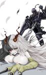 2024 4_eyes 5_fingers absurd_res animal_humanoid areola armor avian avian_humanoid big_breasts big_hair biped black_body black_cape black_clothing black_feathers black_hair black_souls_(game) black_tail_feathers black_talons blush bodily_fluids breasts breasts_on_ground cape censored censored_nipples chain chain_leash chained_collar clenched_teeth clothed clothed/nude clothed_human clothed_male clothing collar defeated digital_drawing_(artwork) digital_media_(artwork) dominant dominant_human dominant_male duo european_mythology eye_through_hair eyebrow_through_hair eyebrows feathers female female_humanoid fingers flaming_eyes foreshortening greek_mythology grimm_(black_souls) hair harpy harpy_humanoid heterochromia hi_res holding_chain holding_leash holding_object human human_dominating_humanoid human_on_humanoid humanoid interspecies japanese_description jubjub_(black_souls) knight leash long_hair loose_feather low-angle_view male male_dominating_female male_human mammal multi_eye multicolored_hair mythological_avian mythological_creature mythology nude nude_female nude_humanoid on_ground pink_areola plate_armor red_eyes scrapiron2800 scuted_arms scutes simple_background slim_female slim_humanoid standing standing_on_another stepped_on sweat sweatdrop tail tail_feathers teeth translucent translucent_hair warrior white_background white_body white_feathers white_hair white_tail_feathers yellow_eyes yellow_scutes