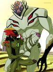 3_fingers alien alien_genitalia alien_humanoid anthro ball_size_difference balls ben_10 big_balls big_penis black_hands blush blush_lines bodily_fluids buranko butt cartoon_network chest_lick desert dripping duo elemental_creature elemental_humanoid erection fingers flora_fauna genital_fluids genitals green_body hi_res highbreed holding_balls holding_waist huge_balls huge_penis humanoid humanoid_on_humanoid hyper hyper_genitalia hyper_penis interspecies larger_humanoid larger_male leaking_precum long_penis male male/male male_humanoid methanosian nude open_mouth penis penis_size_difference plant plant_humanoid precum precum_drip reinrassig_iii seductive sex size_difference slim slim_male small_waist smaller_humanoid smaller_male swampfire sweat thick_arms thick_penis thick_thighs tongue tongue_out white_body