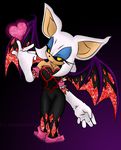  &hearts; bat black_sclera breasts cleavage clothed clothing crossover eyeshadow female gloves half-closed_eyes heartless kingdom_hearts looking_at_viewer makeup mammal rouge_the_bat sasukeroxmysox sega solo sonic_(series) wings yellow_eyes 