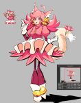 ahoge alternative_fashion animal_humanoid anime_style bell breasts cat_humanoid clothing darkner deltarune domestic_cat dress felid felid_humanoid feline feline_humanoid felis female fluffy fluffy_tail friend_(deltarune) gloves grey_background hair handwear humanoid j-fashion jingle_bell lightner mammal mammal_humanoid nicheretrohorrorgame pink_(deltarune) pink_hair simple_background solo standing tail undertale_(series)