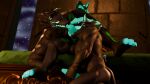 16:9 3_toes 3d_(artwork) 4k absurd_res anthro balls bed black_body black_nipples blender_(artwork) blender_cycles_(artwork) bodily_fluids canid canine canis cerberus_(fortnite) digital_media_(artwork) domestic_dog double_fellatio double_oral epic_games feet fellatio fortnite fortnite:_battle_royale furniture genitals green_body green_eyes group hi_res male male/male mammal masturbation muscular muscular_anthro muscular_male nipples oral penile penis saliva sex sloppy_blowjob spirit(paw) square_crossover stroking_penis toes tongue tongue_out trio widescreen