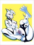 absurd_res anthro black_border bodily_fluids border claws clitoral_hood clitoris drooling erika_(madmaximus710) feet female fur furred_scalie furred_snake genitals hi_res humanoid_genitalia humanoid_vulva raised_leg reptile saliva scalie smile smirk snake solo spread_legs spread_vulva spreading stuper_art vulva
