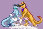 absurd_res anal anal_penetration animal_genitalia avian balls blue_body blue_fur blue_hair blush bodily_fluids brother_(lore) capcom claws cum cum_in_ass cum_in_mouth cum_inflation cum_inside dragon ejaculation fellatio feral flying_wyvern fur genital_fluids genitals group group_sex gryphon hair henrydrago hi_res hybrid incest_(lore) inflation kissing kissing_while_penetrating leash male male/male monster_hunter mythological_avian mythological_creature mythological_scalie mythology nargacuga oral oral_penetration orange_body orange_fur penetration penile penis purple_body purple_fur quasar_drakar red_hair scalie scarf sex sibling_(lore) spiked_penis spikes spikes_(anatomy) spitroast tail threesome trio white_body white_fur