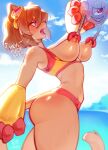 anthro big_breasts big_butt bikini breast_grab breasts brown_hair butt clothing cloud curvy_figure domestic_cat duo felid feline felis female female_focus fur gameoverse gekko-seishin glitch_productions hair hand_on_breast hi_res kaboodle_(gameoverse) kit_bodega machine male male/female mammal nipple_fetish nipple_pinch nipple_play outside pincers pinch robot sky solo_focus swimwear tan_body tan_fur thick_thighs two-piece_swimsuit water wet whiskers