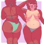 1:1 abdominal_bulge absurd_res anthro areola belly big_breasts big_butt blush bodily_fluids breasts brown_areola brown_body brown_fur brown_hair butt camel_toe cartoon_network clothed clothing digital_drawing_(artwork) digital_media_(artwork) emmettdrko eulipotyphlan female fur hair hedgehog hedgehog's_mom_(sci) hi_res looking_pleasured mammal partially_clothed simple_background slightly_chubby solo summer_camp_island sweat sweatdrop swimwear thick_thighs underwear wide_hips