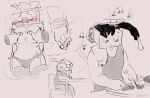 2026 4_hands ambiguous_gender animate_inanimate blush blush_lines blushcrunch_studio bound boxten_(dandy's_world) breast_grab breasts chair clothing cookware cutting cutting_board dandy's_world disembodied_hand domestic_scene duo eighth_note fantasizing female female/ambiguous flustered frying_pan furniture hand_on_breast hands_behind_back hands_tied hi_res holding_knife holding_object humanoid ichor kitchen_utensils knife legwear linman male monochrome motion_lines multi_hand music_box musical_note musical_symbol panties quarter_note roblox shaking simple_background sketch symbol table thinking thought_bubble tisha_(dandy's_world) tissue_box tools trembling twisted_boxten_(dandy's_world) underwear watermark wind-up_key