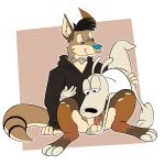 1:1 absurd_res anthro ball_fondling balls bob-jiggles bottomless chain_necklace clothed clothing duo facial_piercing fellatio fondling genitals half-closed_eyes heart_pendant hi_res holding_butt holding_onto_partner jewelry kangaroo looking_down looking_down_at_partner macropod male male/male mammal marsupial narrowed_eyes necklace nickelodeon nose_piercing oral penile penis piercing rocko's_modern_life rocko_rama scruff_(scruffaroo) septum_piercing sex shirt simple_background spread_legs spreading tank_top tiptoes tongue tongue_out topwear topwear_only wallaby