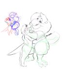 2026 anthro beaver bluebarrel brown_body brown_fur buckteeth clothed clothed_female clothing crossover disney dreamworks duo female female/female fur hug kissing madagascar_(series) mammal marlene_(madagascar) mustelid narrowed_eyes navel nibbles_maplestick nude nude_female nude_female_clothed_female otter rodent simple_background sketch smile tail teeth the_penguins_of_madagascar zootopia