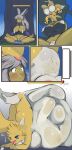 animal_humanoid anthro anthro_pred areola bandai_namco belly big_belly big_breasts blue_eyes blush body_outline breast_imprints breasts butt comic detailed_background digimon digimon_(species) face_imprint female female_pred female_prey fluffy fluffy_tail fur gameplay_mechanics gui health_bar hi_res huge_belly humanoid humanoid_prey hyper hyper_belly imprint kiyoa lagomorph lagomorph_humanoid leporid_humanoid losing_health low-angle_view maebari mammal mammal_humanoid meditation navel nipples nude nude_anthro nude_female open_mouth oral_vore outside pasties pink_areola pink_nipples pink_tongue plant rabbit_humanoid renamon sky tail thick_thighs tongue tongue_out tree vore wide_hips yellow_body yellow_fur zuzu_(frostwolf)