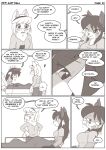accessory ailurid anthro bed breasts canid canine canis cellphone clothed clothed_anthro clothed_female clothing comic dialogue dishonesty domestic_dog duo electronics english_text female fully_clothed fully_clothed_anthro fully_clothed_female furniture german_spitz hair hair_accessory hairband hi_res holding_cellphone holding_object holding_phone holding_smartphone hospital hospital_bed hospital_bracelet hospital_gown hospital_room lena_klein long_hair lore mammal markings mole_(marking) monochrome neck_tuft nekostar phone red_panda rin_(nekostar) short_hair small_breasts smartphone speech_bubble spitz text tuft worried