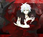 banossa jewelry male_focus maruo_(ciao15) necklace red_eyes solo summon_night white_hair 