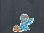 2026 bathing blue_body blue_feathers blue_fur blue_hooves blue_wings cardinal_shield_(swordfox) compass_rose cutie_mark equid equine feather_preening feathered_wings feathers feral fetlocks fur half-closed_eyes hasbro hooves inside james_carter_(swordfox) licking mammal mane my_little_pony mythological_creature mythological_equine mythology narrowed_eyes on_haunches orange_mane orange_tail outline pegasus personal_grooming rtiiis-3 shampoo_bottle shelf shower shower_drain shower_head showering sitting solo sponge tail targe tongue water wet wet_body wet_fur wet_mane wet_tail white_outline wings