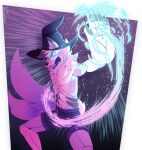 2026 2_tails abs abstract_background action_pose alpha_channel anthro black_nose blue_bottomwear blue_claws blue_clothing blue_hat blue_headwear blue_sclera blue_shorts border bottomwear canid canine claws clothing dipstick_ears ear_markings elemental_manipulation fangs finger_claws fire fire_manipulation generation_7_pokemon grey_hair hair hat headgear headwear hi_res looking_up lycanroc male mammal markings multi_tail multicolored_ears muscular muscular_anthro muscular_male nintendo pokemon pokemon_(species) pose sharp_teeth shirtless shorts skweekers tail teeth transparent_border white_eyes white_hair white_inner_ear