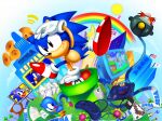 absurd_res american_flag anthro avian bird black_eyes black_nose blue_ears blue_eyewear blue_glasses blue_hair blue_quills blue_tail brown_facial_hair brown_mustache building checkpoint classic_eggman classic_sonic classic_sonic_(universe) clothing controller countershading dr._eggman drawing_(object) egg_mobile electronics english_text eulipotyphlan eyewear facial_hair flicky flower footwear game_console game_controller genesis_console genesis_controller glasses glistening glistening_eyes glistening_nose gloves goal_post grin hair handwear hat headgear headwear hedgehog hi_res japanese_flag logo male mammal mario mario_bros mustache nintendo pipe plant red_clothing red_footwear red_hat red_headwear red_shoes sega sega_controller sega_genesis sega_logo shoes smile sonic_the_hedgehog sonic_the_hedgehog_(series) spread_legs spreading sunflower tail tan_arms tan_body tan_countershading tan_inner_ear tan_skin teeth teeth_showing television text united_states_of_america white_clothing white_footwear white_gloves white_handwear white_shoes xochibunsai