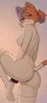 5_toes anthro anus areola bell bell_collar black_eyes blue_body blue_fur blush breasts butt butt_pose calico_cat cate_meowdy cheek_tuft clothing collar domestic_cat epic_games eyewear eyewear_only facial_tuft feet felid feline felis female fingerless_gloves fortnite fur genitals glasses glasses_only gloves handwear hi_res legwear legwear_only looking_at_viewer looking_back looking_back_at_viewer mammal mostly_nude narrowed_eyes nipples nude one_leg_up orange_body orange_fur ovogustav pink_nipples pose pouting raised_leg round_glasses side_boob smile solo tail thigh_highs thigh_highs_only toes tuft vulva wearing_glasses white_body white_fur
